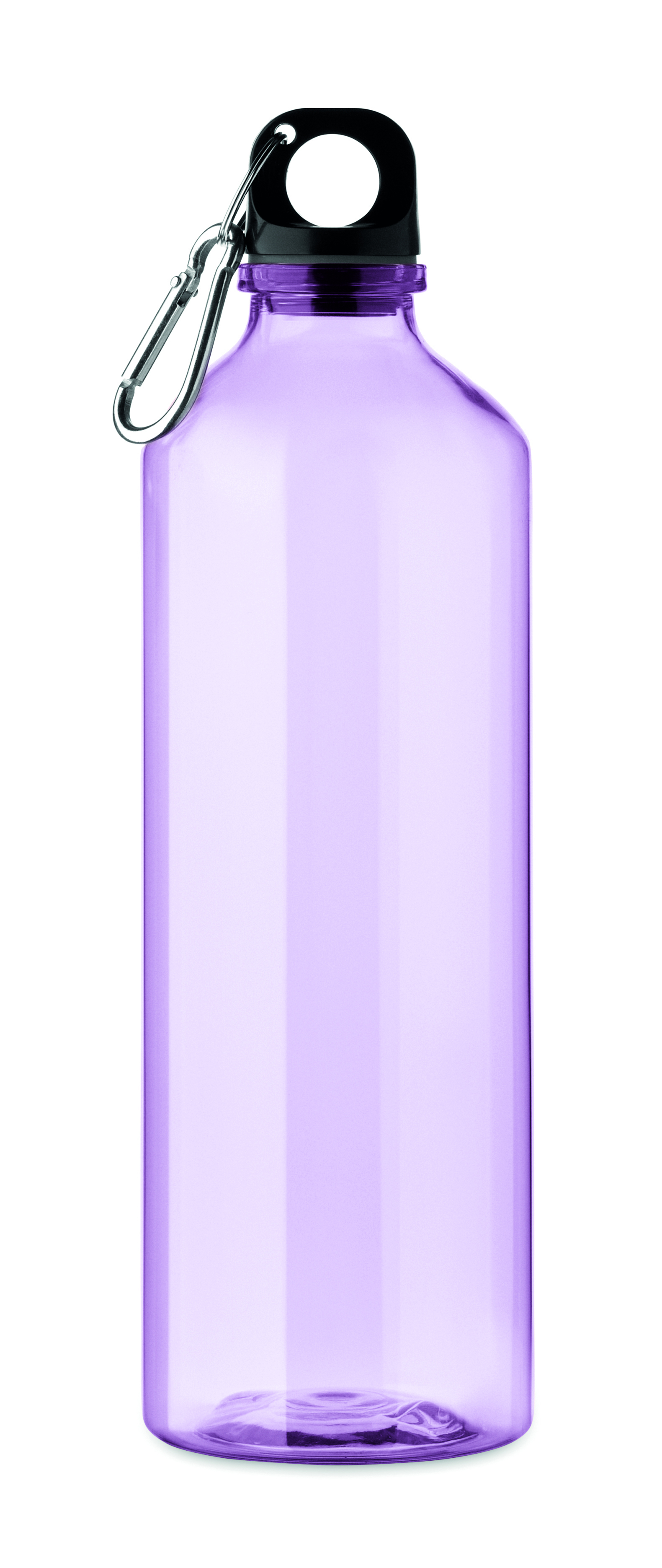 Gourde publicitaire en RPET avec mousqueton 750 ml Moss Violet transparent